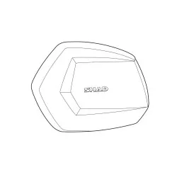 Couvercle droit ou gauche en Aluminium pour valise SHAD SH35