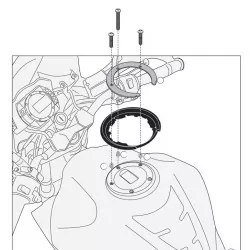 Bride Givi TANKLOCK BF52 pour fixation sacoche réservoir pour Kawasaki Z750 2003-2006