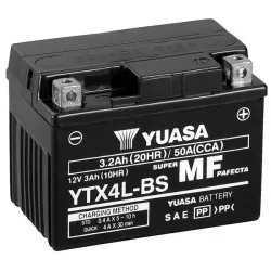 Batterie Yuasa YTX4L SLA - AGM - Sans Entretien - Prête à l'emploi.