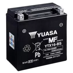 Batterie Yuasa YTX16 SLA AGM - Sans Entretien - Prête à l'emploi.