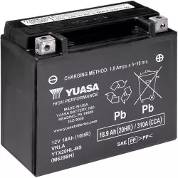 Batterie Yuasa YTX20HL SLA AGM - Sans Entretien - Prête à l'emploi.