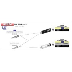Raccord Racing 53086MI ARROW pour pots Urban sur Honda SH350 2021 et +