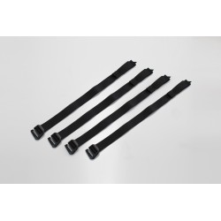 Set de sangles SysBag Noir. 4 sangles de fixation.