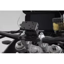 Support GPS pour guidon Noir. Modeles Honda / Suzuki / Triumph.