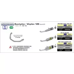 Silencieux GP2 ARROW 72636GPI Nichrom "Dark" inox noir pour Husqvarna 125 Svartpilen / Vitpilen 2021 et +