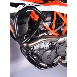 Crash-bar RDmoto CF124 HAUT + BAS noir, orange ou blanc pour KTM 690 Enduro R, Husqvarna 701 Enduro / 701 Supermoto 19 et +