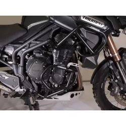 Crash-bar RDmoto CF127KD HAUT + BAS noir pour Triumph Tiger 1200 Explorer / XC 2011-2015