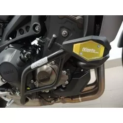 Crash-bar RDmoto CF108 noir, jaune ou rouge + Slider pour Yamaha MT09 et XSR900 2013-2020