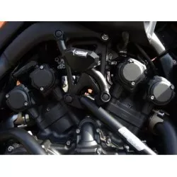 Crash-bar RDmoto CF117KD-SLD HAUT noir pour Yamaha 1700 VMAX 2009-2014