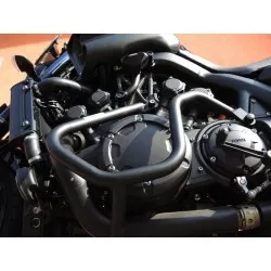 Crash-bar RDmoto CF117KD-SLD HAUT noir pour Yamaha 1700 VMAX 2009-2014