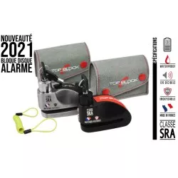 Bloque disque SRA Top Block Ava avec alarme pour moto ou scooter