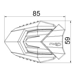 Protection Moteur R19 9443 Puig pour Honda CB650F 2017-2020, CB650R NEO SPORTS CAFE 2019 et +