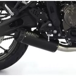 Silencieux REBEL ARROW 74509RBN Aluminium "Dark" (noir) embout Alu Darkpour Yamaha XSR700 2021 et +