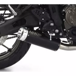 Silencieux REBEL ARROW 74509RBA Aluminium "Dark" (noir) embout Aluminium pour Yamaha XSR700 2021 et +