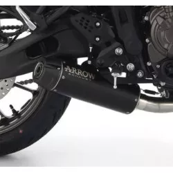 Silencieux REBEL ARROW 74509RB Aluminium "Dark" (noir) embout Carbone pour Yamaha XSR700 2021 et +