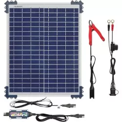OptiMATE SOLAR 20W - Chargeur, Testeur et Mainteneur Solaire par impulsions pour batteries 12V, avec panneau solaire 20W
