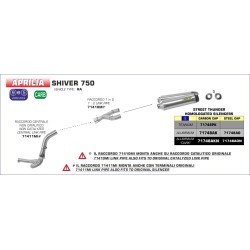 Silencieux STREET THUNDER ARROW 71748AKN Aluminium Dark (noir) pour Aprilia SHIVER 750 2008-2009