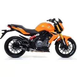 Silencieux THUNDER 71827AKN DARK ARROW aluminium noir embout Carbone pour Benelli BN302 2014-2018 et BN302S 2019 et +