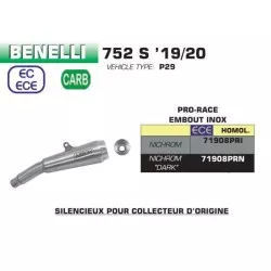 Silencieux Pro-Race Nichrom 71908PRI ARROW pour Benelli 752 S 2019-2020