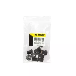 Myra - Ecrou en caoutchouc avec insert en laiton - Noir - 10 pcs