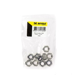 Myra - Ecrou Nylstop M8x2 - Argent - 10 pcs