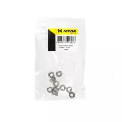 Myra - Ecrou Nylstop M5x4 - Argent - 10 pcs