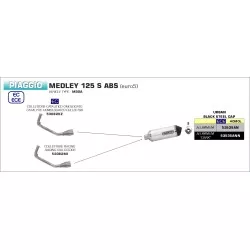 Collecteur catalytique Homologué 53082KZ ARROW, pour Piaggio Medley 125 et 150 S ABS 2020 et +