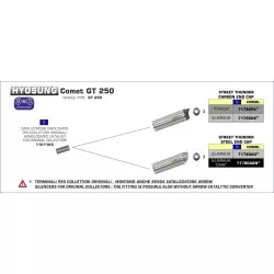 Kit catalyseurs ARROW 11011KZ Homologué pour Hyosung Comet 250GT 2001-2016