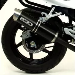 Silencieux STREET THUNDER ARROW 71780AON Aluminium "Dark" noir embout inox pour Hyosung Comet 250GT 2001-2016