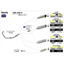 Kit catalyseurs ARROW 11019KZ Homologué pour Honda CBR300R 2014-2016