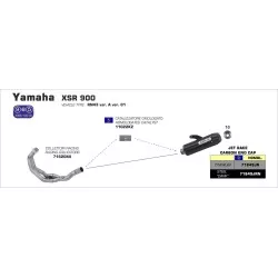 Kit catalyseurs ARROW 11022KZ Homologué pour Yamaha XSR900 2016-2020
