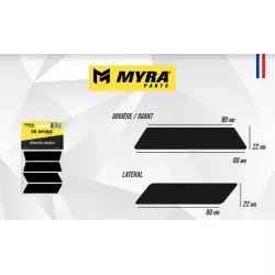 Stickers noirs réfléchissants pour casques