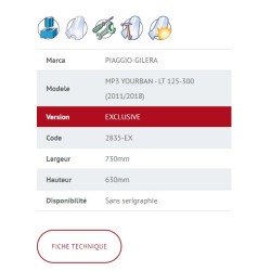 Fabbri - Parebrise Piaggio MP3 Yourban 125/300 Exclusive