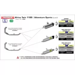 Collecteur racing ARROW 72166 inox pour Honda CRF1100L Africa Twin 2020 et +