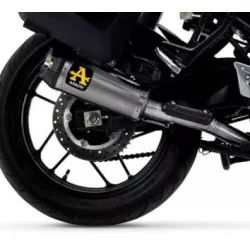 Silencieux WORKS ARROW 71935PK Titane embout carbone pour Yamaha Tracer 9 / GT 2021-2024