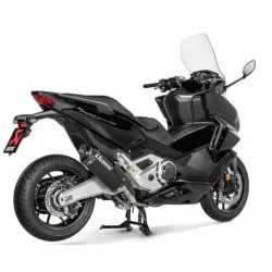 Silencieux Akrapovic SLIP-ON Titane laqué noir, homologué, pour Honda 750 XADV 17 et +, Forza 21 et +