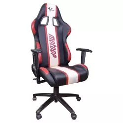 Fauteuil / Siège type paddock pilote MotoGP aux couleurs MotoGP noir, rouge et blanc