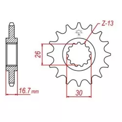 Esjot - Pignon Honda - 525 - 15 Dents - Similaire JTF1370