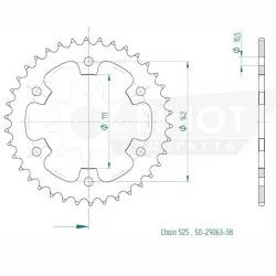 Esjot - Esjot - Couronne - 525 - 38 dents