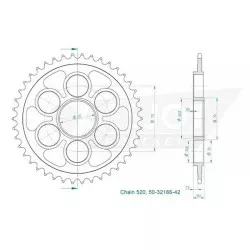 Esjot - Esjot - couronne - 520 - 42 dents