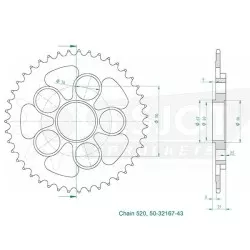 Esjot - Esjot - couronne - 520 - 43 dents