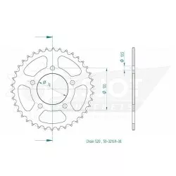 Esjot - Esjot - Couronne - 520 - 38 dents