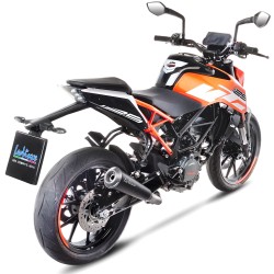 Échappement silencieux Slip-On LeoVince GP ONE Inox pour KTM RC 125, Duke 125, RC 390 et Duke 390 2017-2020