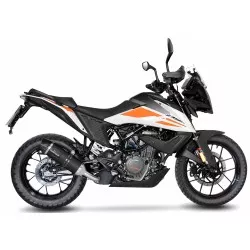Échappement silencieux Slip-On LeoVince LV ONE EVO inox BLACK EDITION sur KTM 390 Adventure 2020 et +