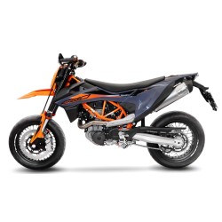 Échappement silencieux Slip-On LeoVince LV ONE EVO inox pour KTM 690 Enduro R et SMC R 2019-2020