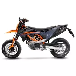 Échappement silencieux Slip-On LeoVince NERO Inox noir pour KTM 690 Enduro R et SMC R 2021 et +