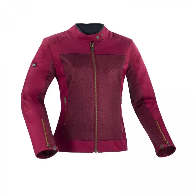 Blouson moto femme rouge deals