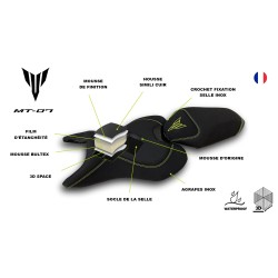 Selle Berry Sellerie FULL OPTIONS pour Yamaha MT-07 2018 à 2021