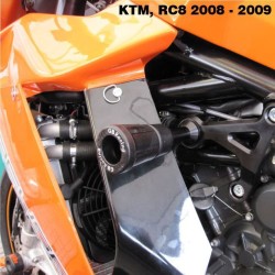 Protection de cadre GBRacing coté droit et gauche pour KTM RC8 2008-2011 et RC8R 2008-2016