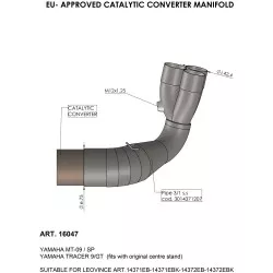 Catalyseur homologué 16047pour échappement LeoVince
